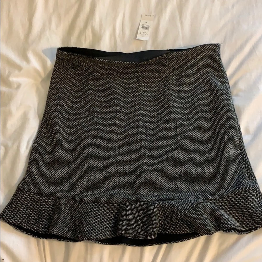 Loft black twill skirt.